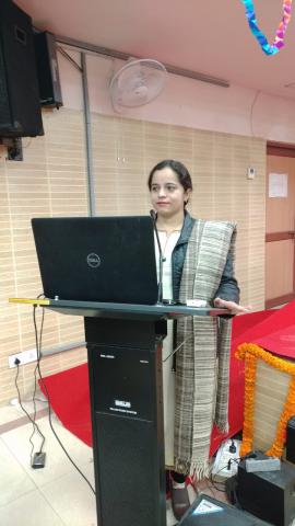 Neeta Ji during Orientation Session for Assistant professor at SCERT